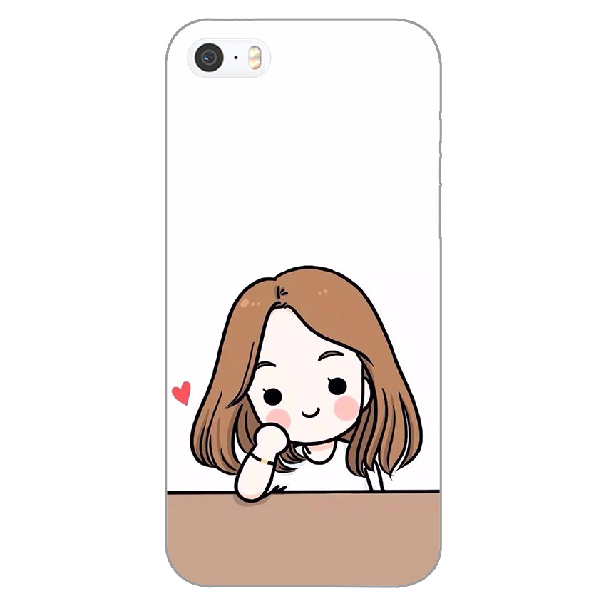 Ốp lưng dẻo cho Apple iPhone 5 / 5s _Couple Girl 03