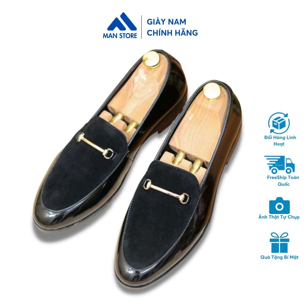 Giày Lười Da Nam Công Sở Đế Cao Su Non Khâu Chắc Chắn Đai Vàng