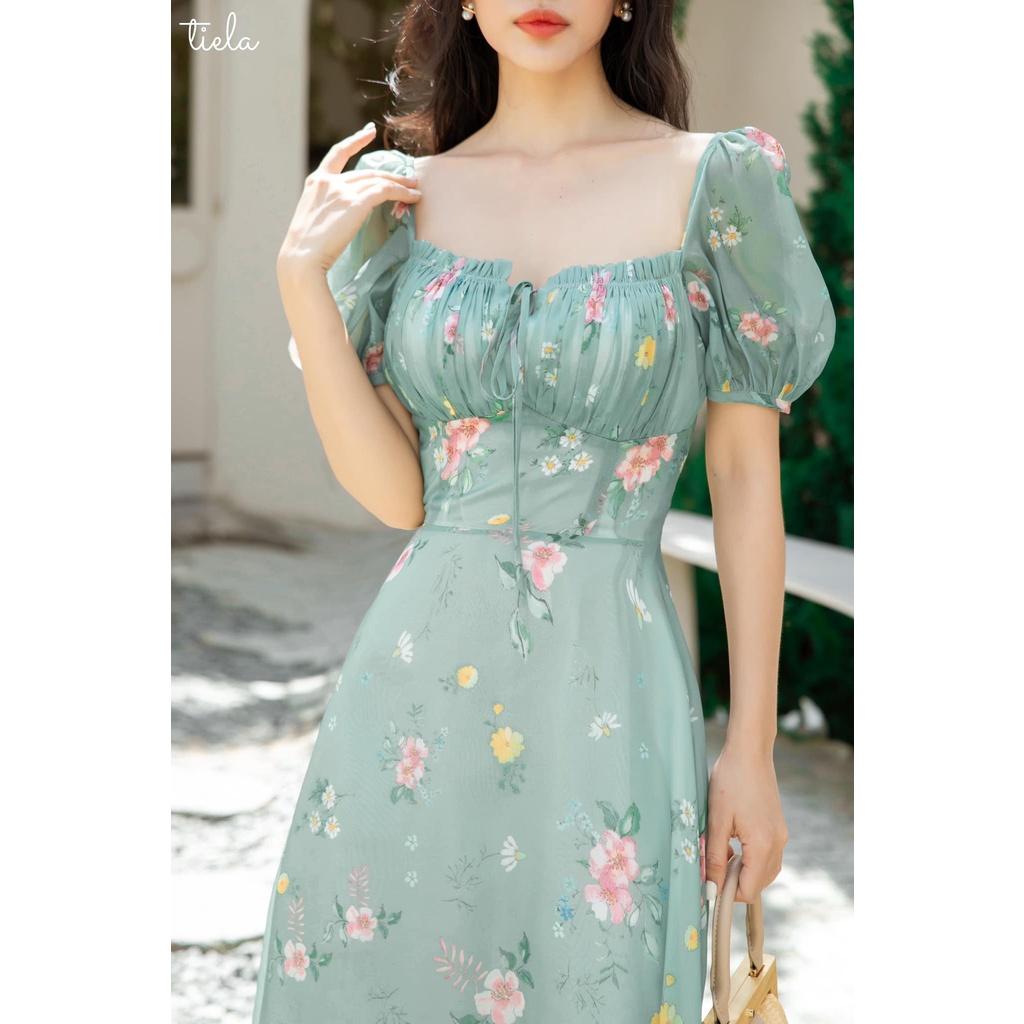 TIELA Đầm váy hoa nhún ngực-Coco Dress