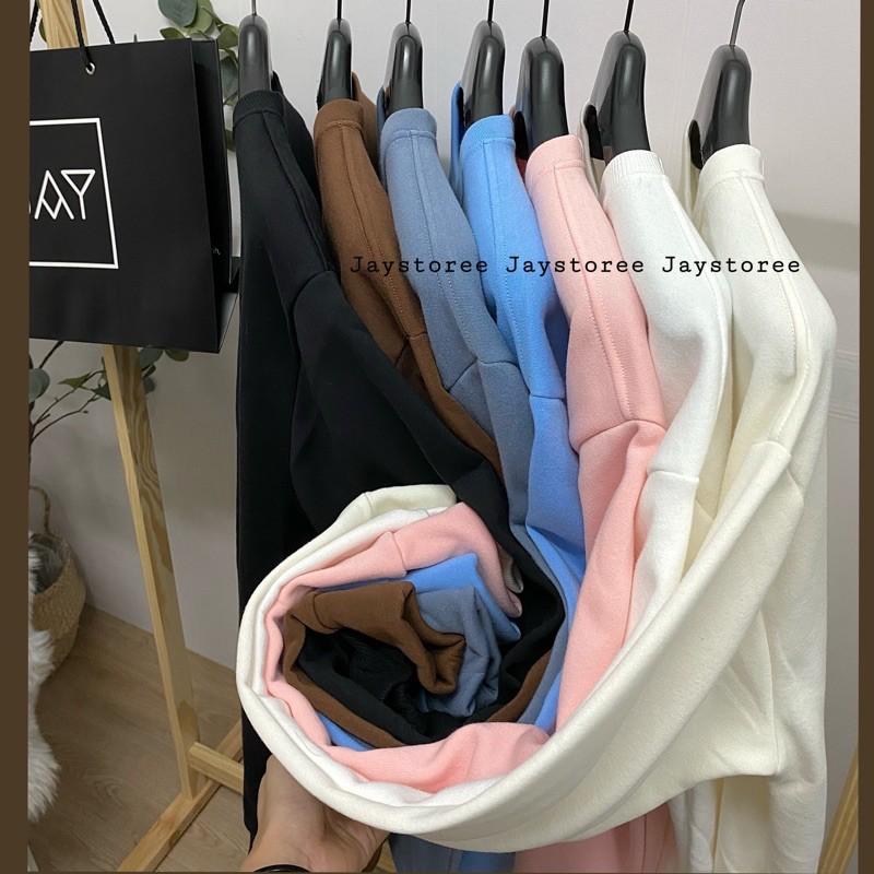 Áo Sweater nỉ bông Trơn Unisex (16 màu) ️Nam nữ Unisex ️ Jaystoree