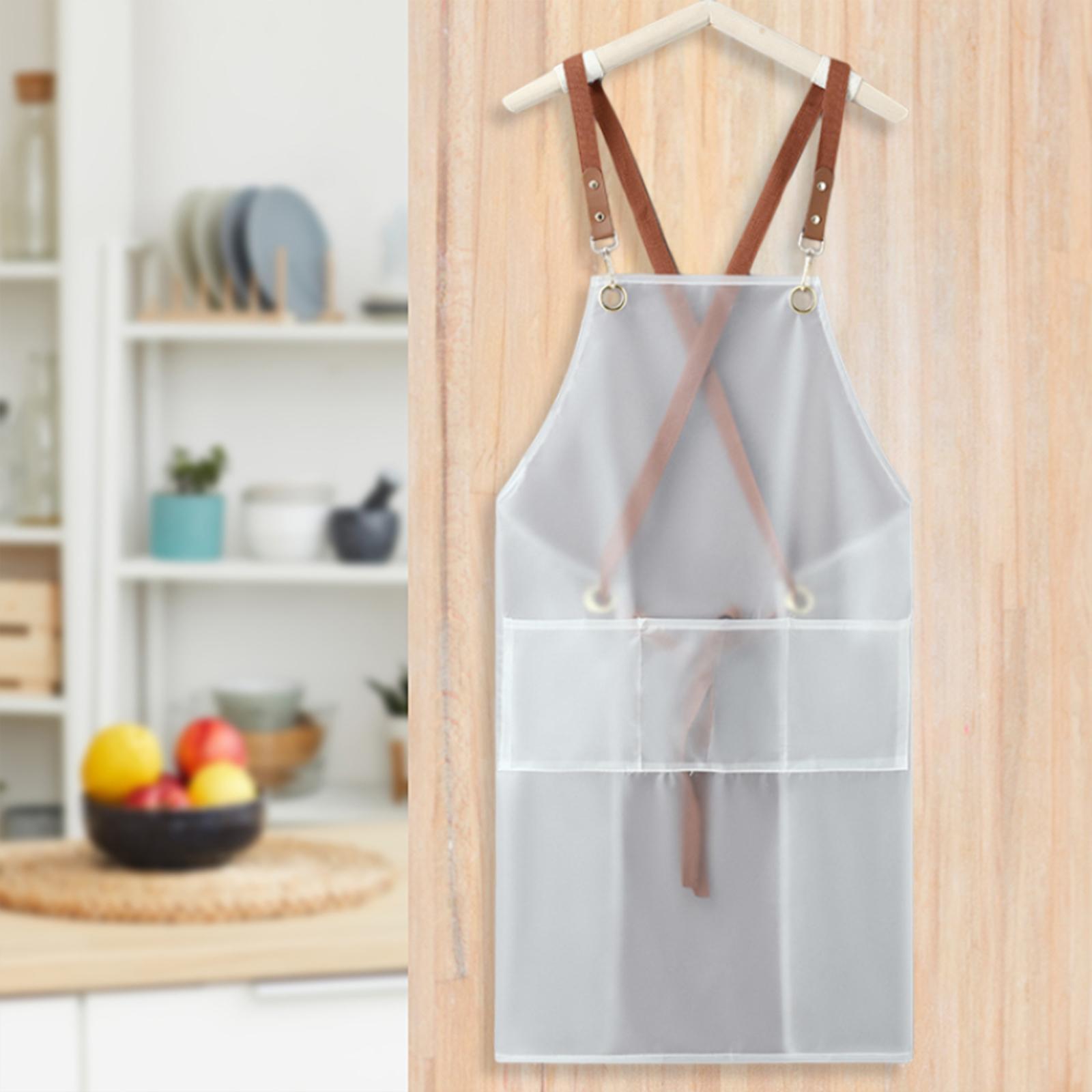 Chef Apron Cooking Apron BBQ Apron Bib Apron Cross Back Durable Baking Apron