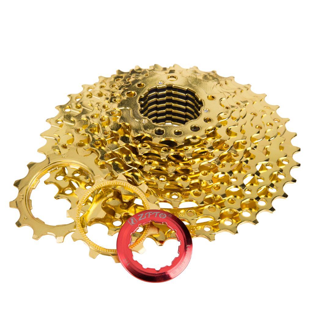 Bike Steel  Freewheel 9 Speed 11-36T  Flywheel Gold
