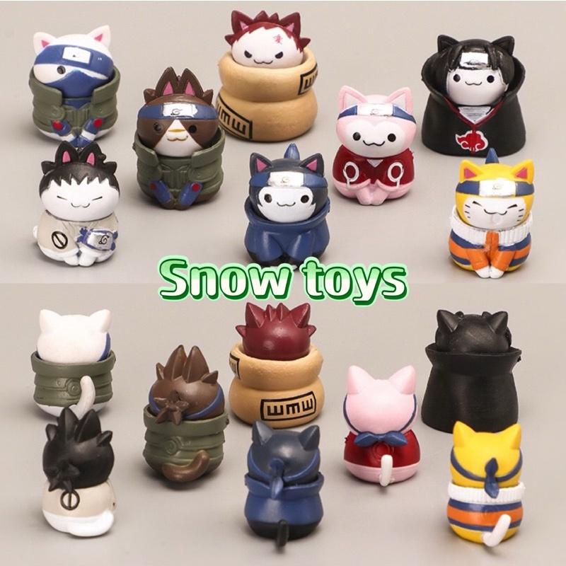 Mô hình Naruto - Mô hình Mèo Tsum Tsum Cosplay Naruto Sasuke Sakura Kakashi Gaara Iruka Shikamaru Itachi chibi dễ thương