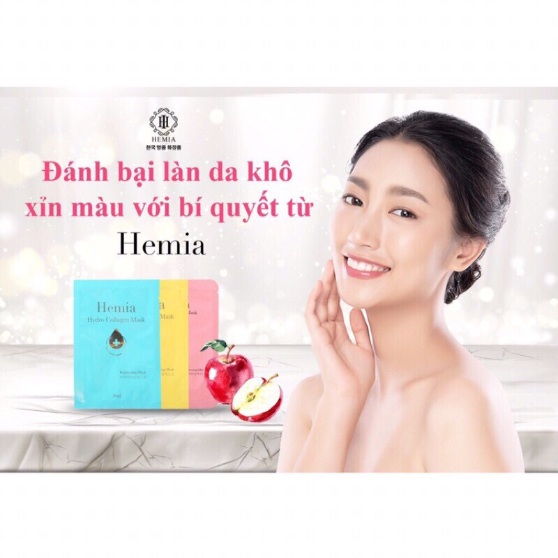 Mặt Nạ Sinh Học Hemia Hàn Quốc Giúp Cấp Ẩm Làm Trắng Tái Tạo Làn Da Căng Bóng