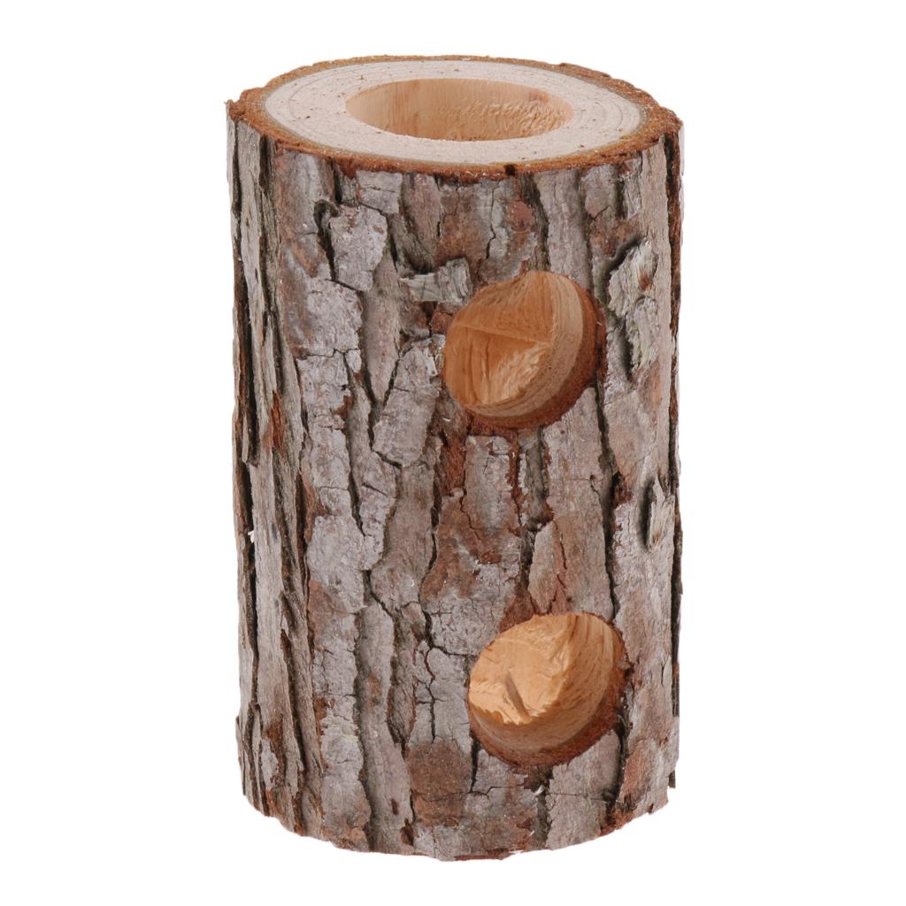 Natural Wooden/ Bamboo Hamster Mice Mouse Rat Gerbil Tunnel Cage Hide Play Toy