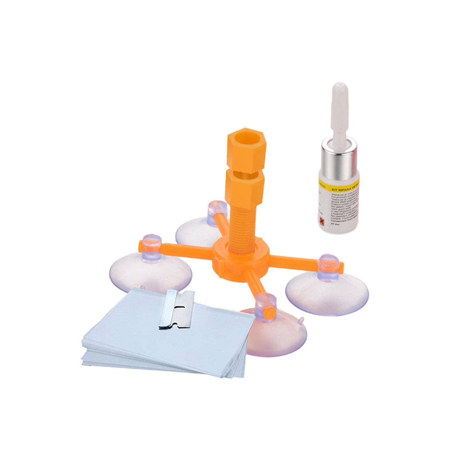 Glass Repair Fluid Windshield Repair Set Repair Parts Tools with 1 Bottle of Resin Auto Glass Repair Set for Star Shaped Crack Cracks