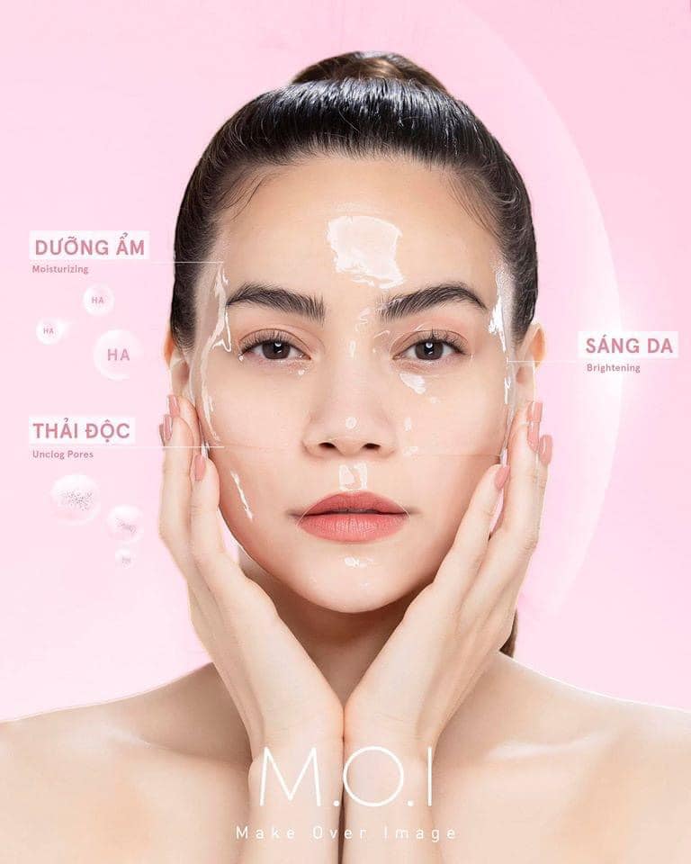 Combo 3 hộp Mặt Nạ Gạo Trong Suốt M.O.I RICE HYDROGEL MASKS Hồ Ngọc Hà (3 Miếng/Hộp)