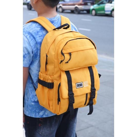 Balo học sinh, sinh viên thời trang unisex với chất dù cao cấp nhẹ bền - BOM