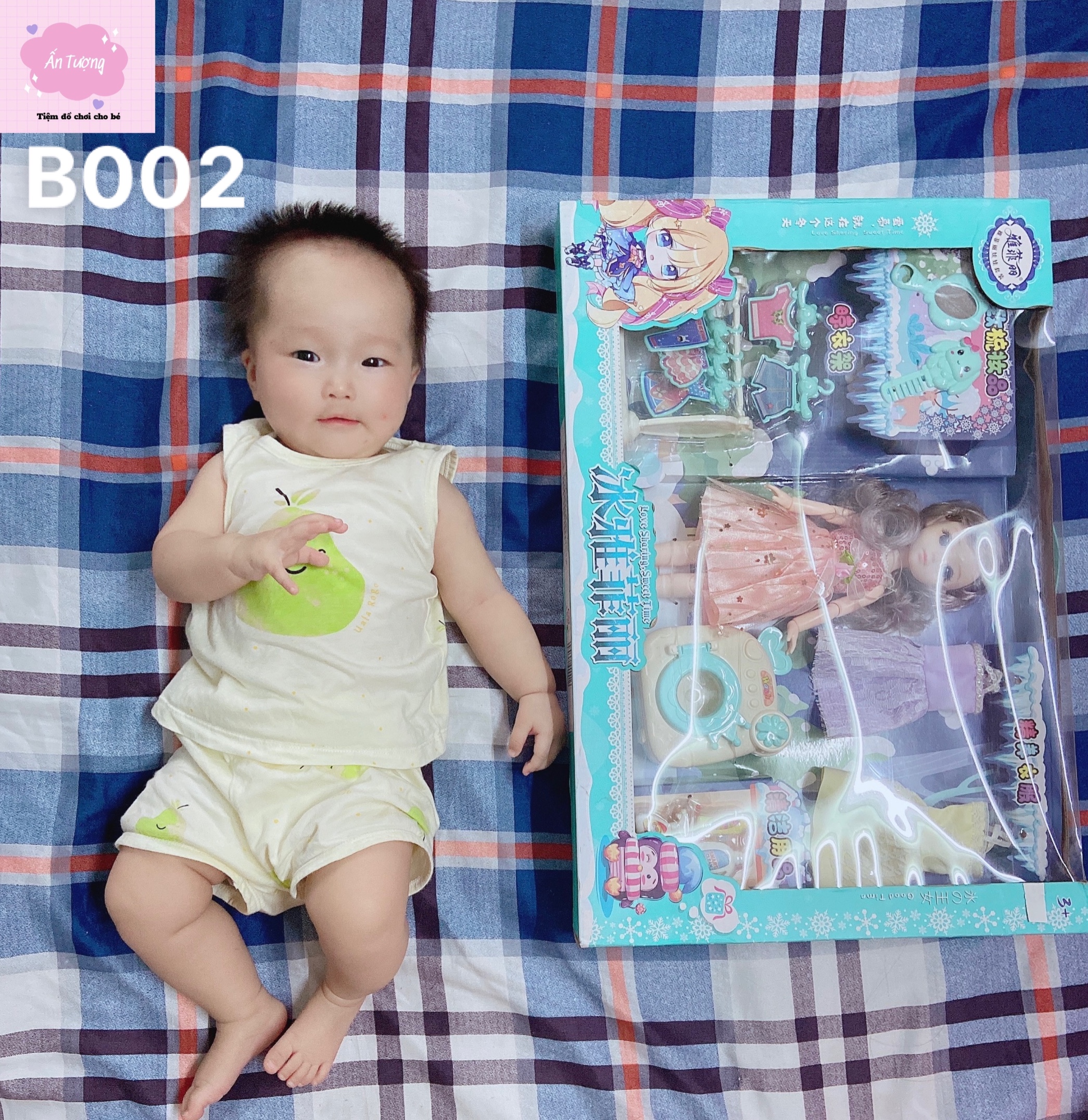 Đồ chơi bé gái - Đồ chơi búp bê- Hộp búp bê Barbie, búp bê BJD 30cm với khớp xoay xinh xắn kèm phụ kiện máy giặt, đầm...