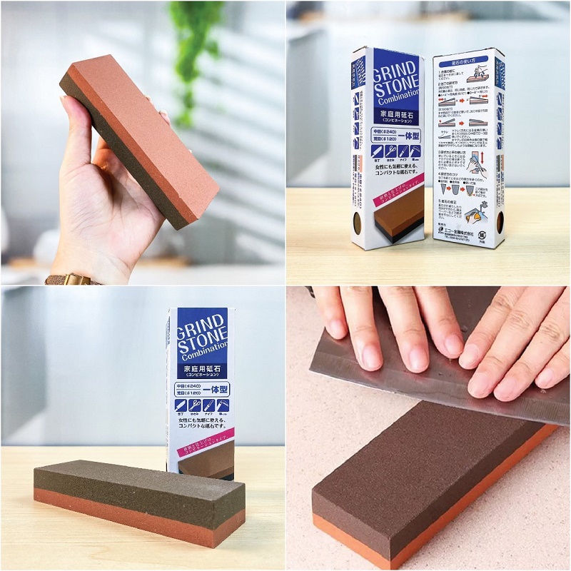 Đá mài dao kéo 2 mặt Grind Stone - Hàng nội địa Nhật Bản nhập khẩu chính hãng