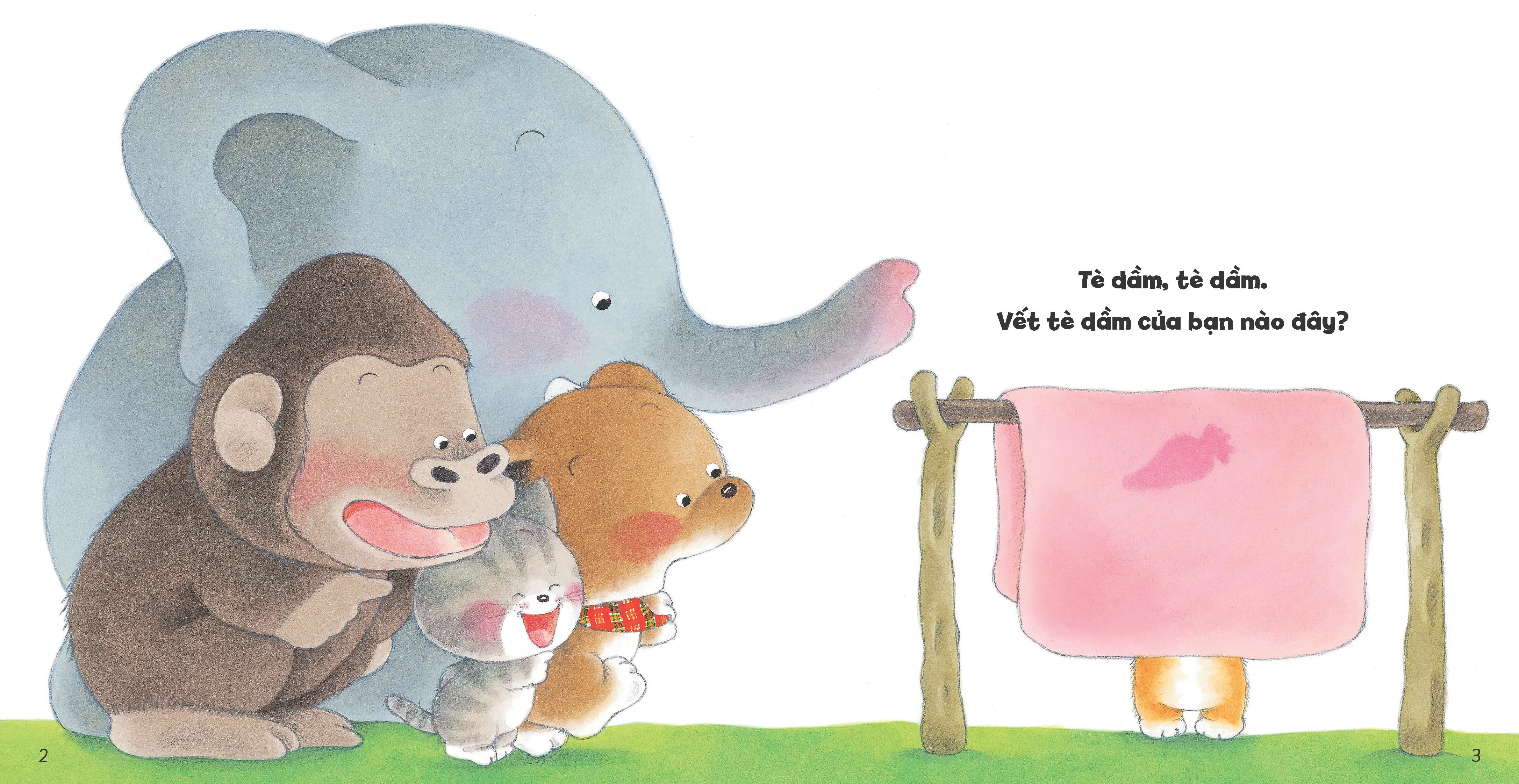 Sách - Tủ Sách Ehon Cho Bé - Vết Tè Dầm​ - Bìa Cứng