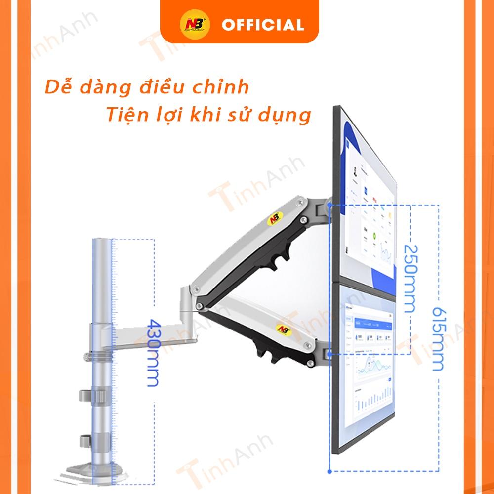 Giá Treo 2 Màn Hình NB-H180 22-32 Inch New 2021 Gắn Bàn Xoay 360 Độ Hàng Chính Hãng