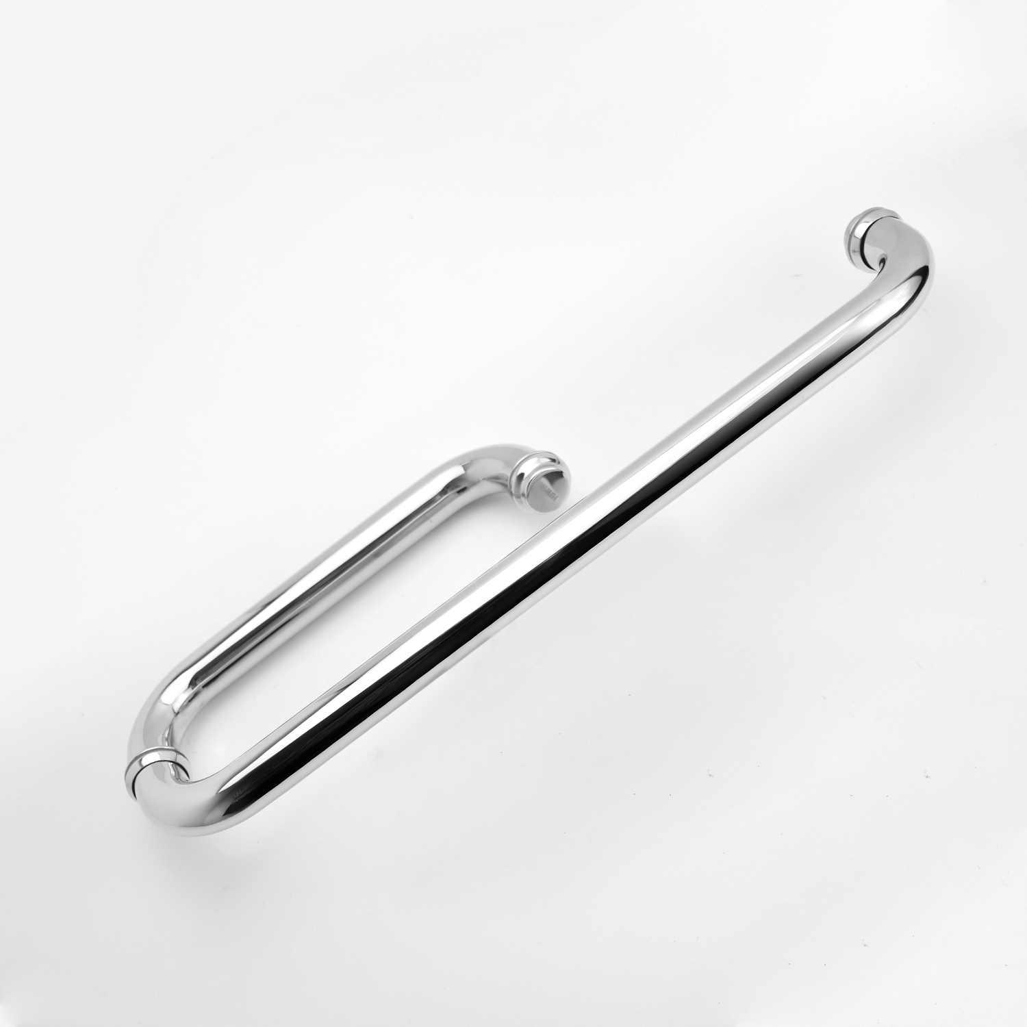 Tay nắm cửa cabin tắm bo tròn inox 304 mặt gương gương Hiwin HD-600