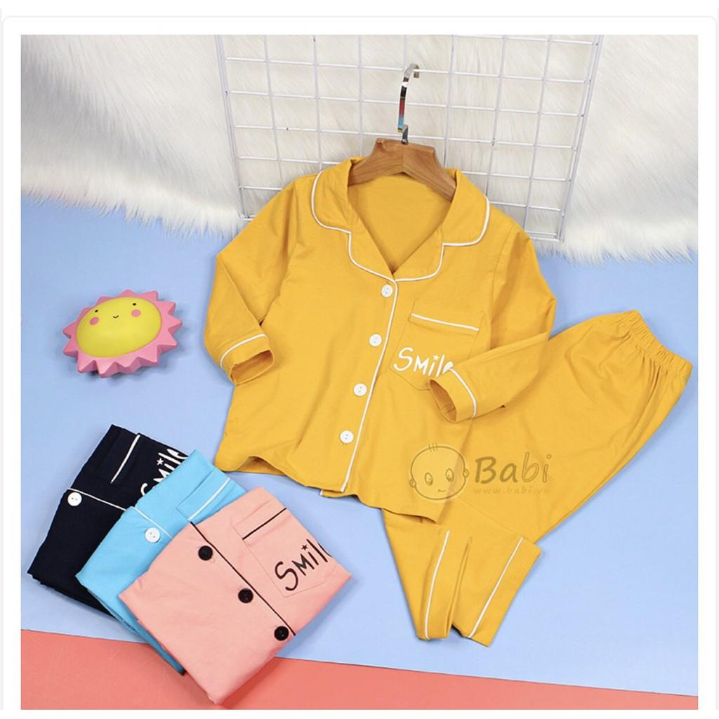 Đồ bộ cho bé mặc nhà SMILE đẹp pijama bé gái chất kate lụa dễ thương mặc ngủ hàng chuẩn shop 0118