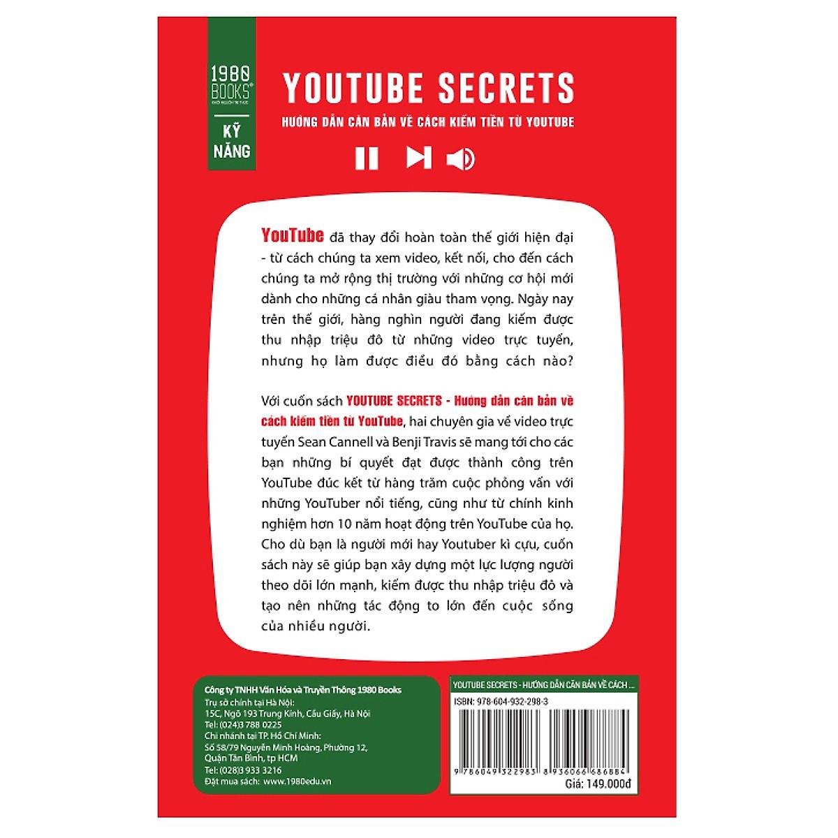 Youtube Secrets - Hướng Dẫn Căn Bản Cách Kiếm Tiền Từ Youtube - Bản Quyền