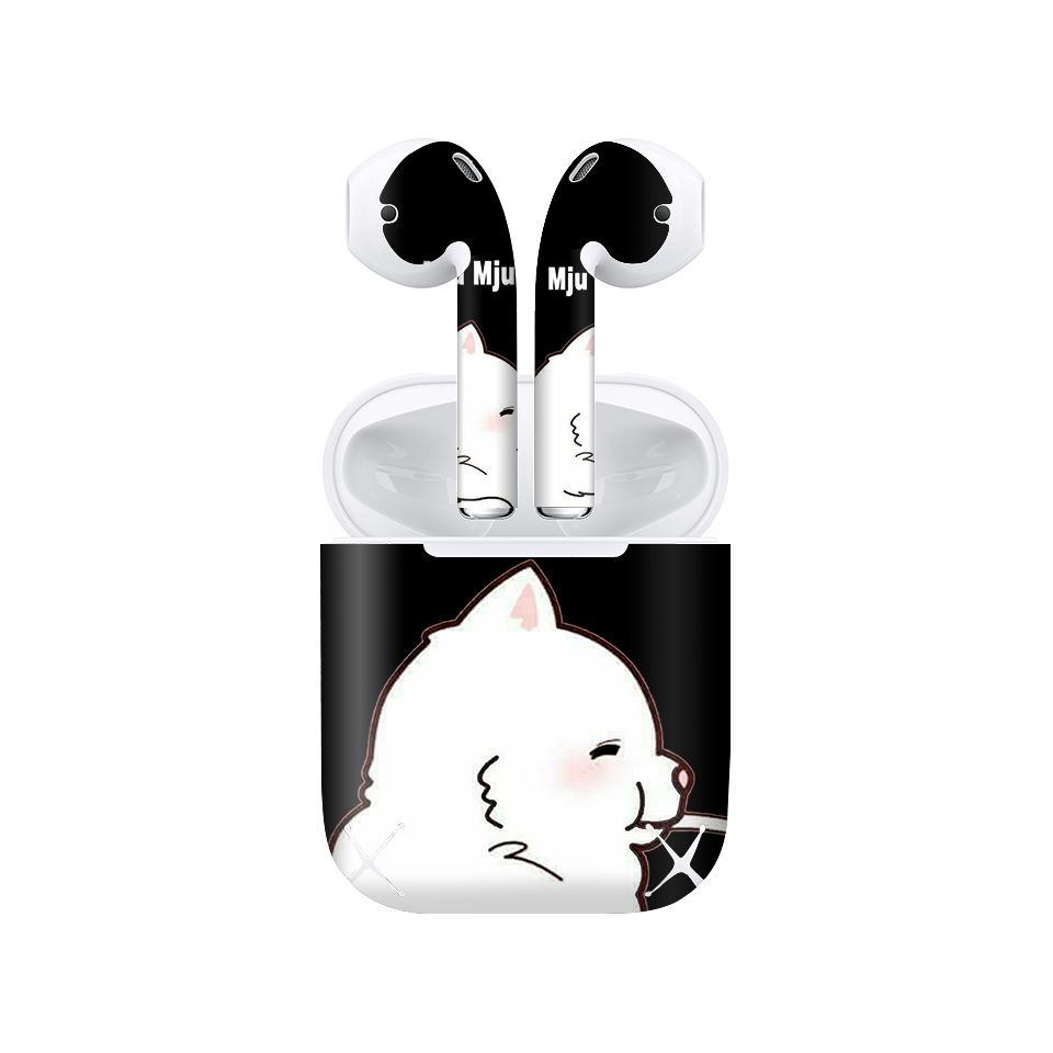 Miếng dán skin chống bẩn cho tai nghe AirPods in hình thiết kế - atk091 (bản không dây 1 và 2)
