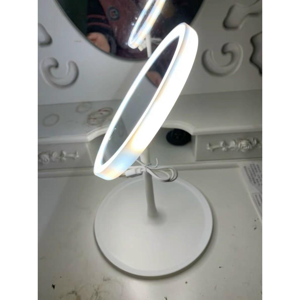 Gương led, gương trang điểm để bàn 520, Đế nhựa siêu bền