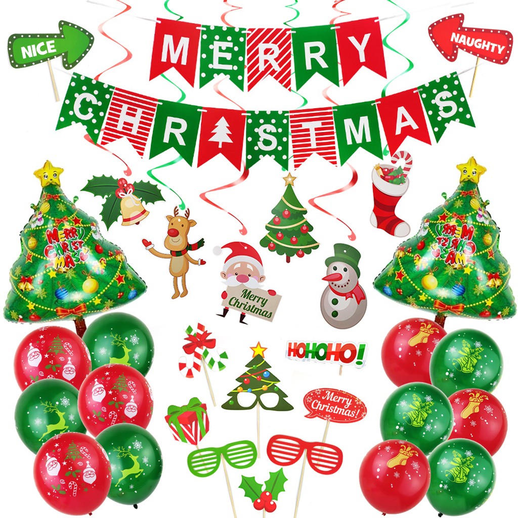 Mua Merry Christmas Balloons Set Santa Claus Merry Christmas Party ...