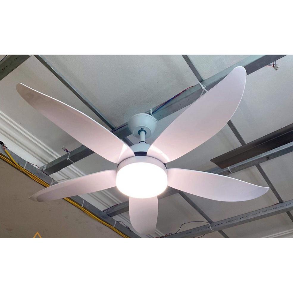 Quạt Trần CERATA 6 tiêu chuẩn mức độ Gió - Công Xuất 90W khuyến mãi kèm theo Móc cao su thiên nhiên Treo Quạt Có Đèn L
