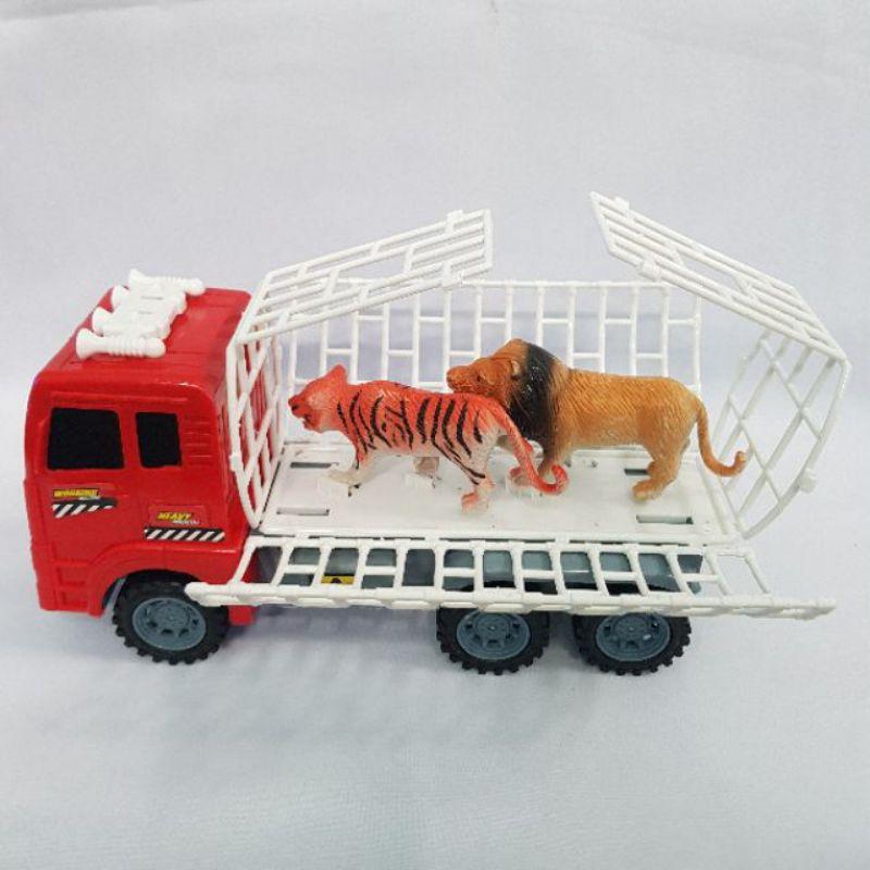 Xe thú đồ chơi bánh đà kèm thú