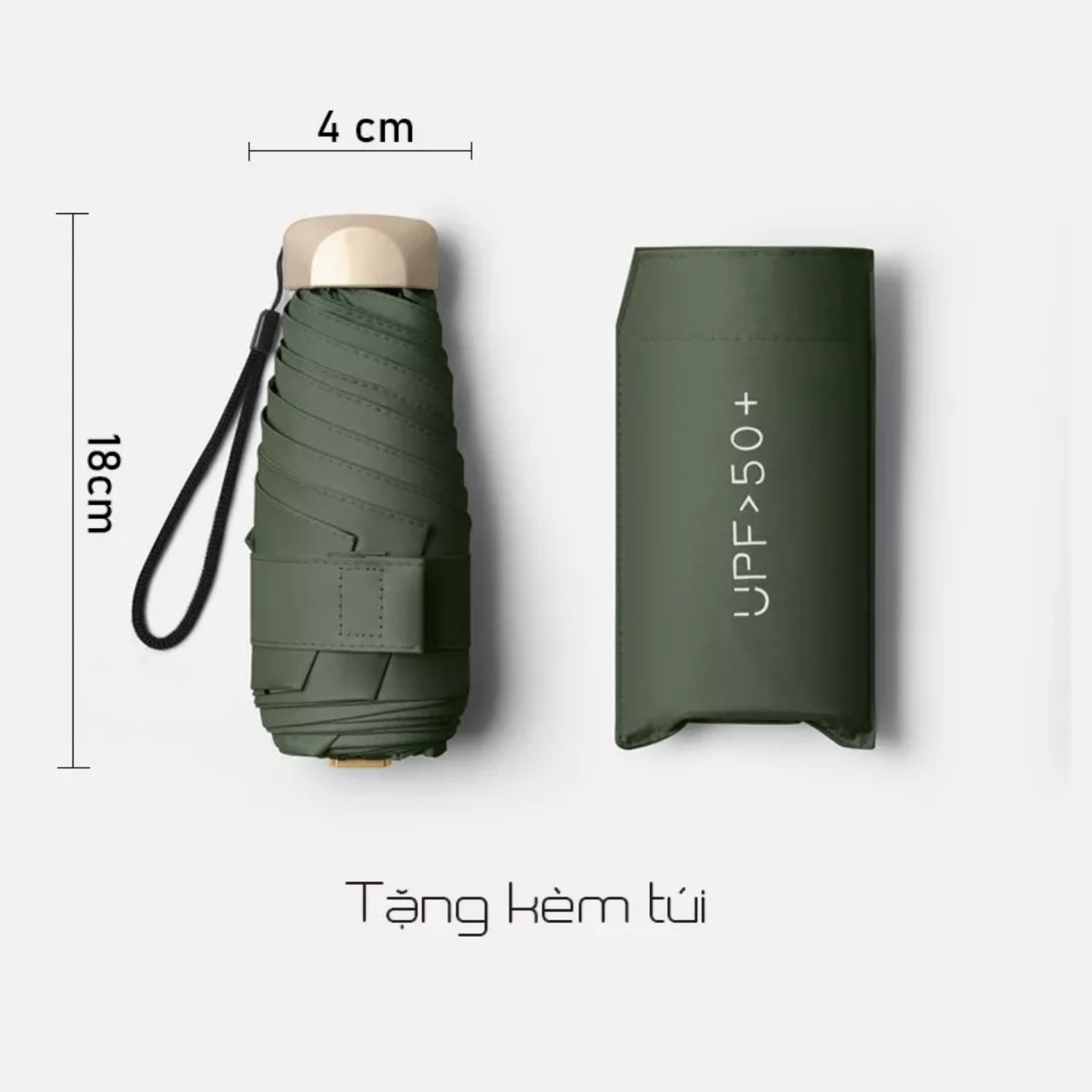 Dù Mini Gấp Gọn UPF50+ 2 Lớp Chống UV Tia Cực Tím - Hàng Chính Hãng MINIIN