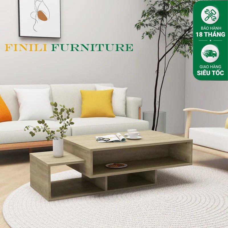 Bàn trà sofa 2 khối xếp tầng hình chữ nhật mới kiểu ngồi bệt FBT05