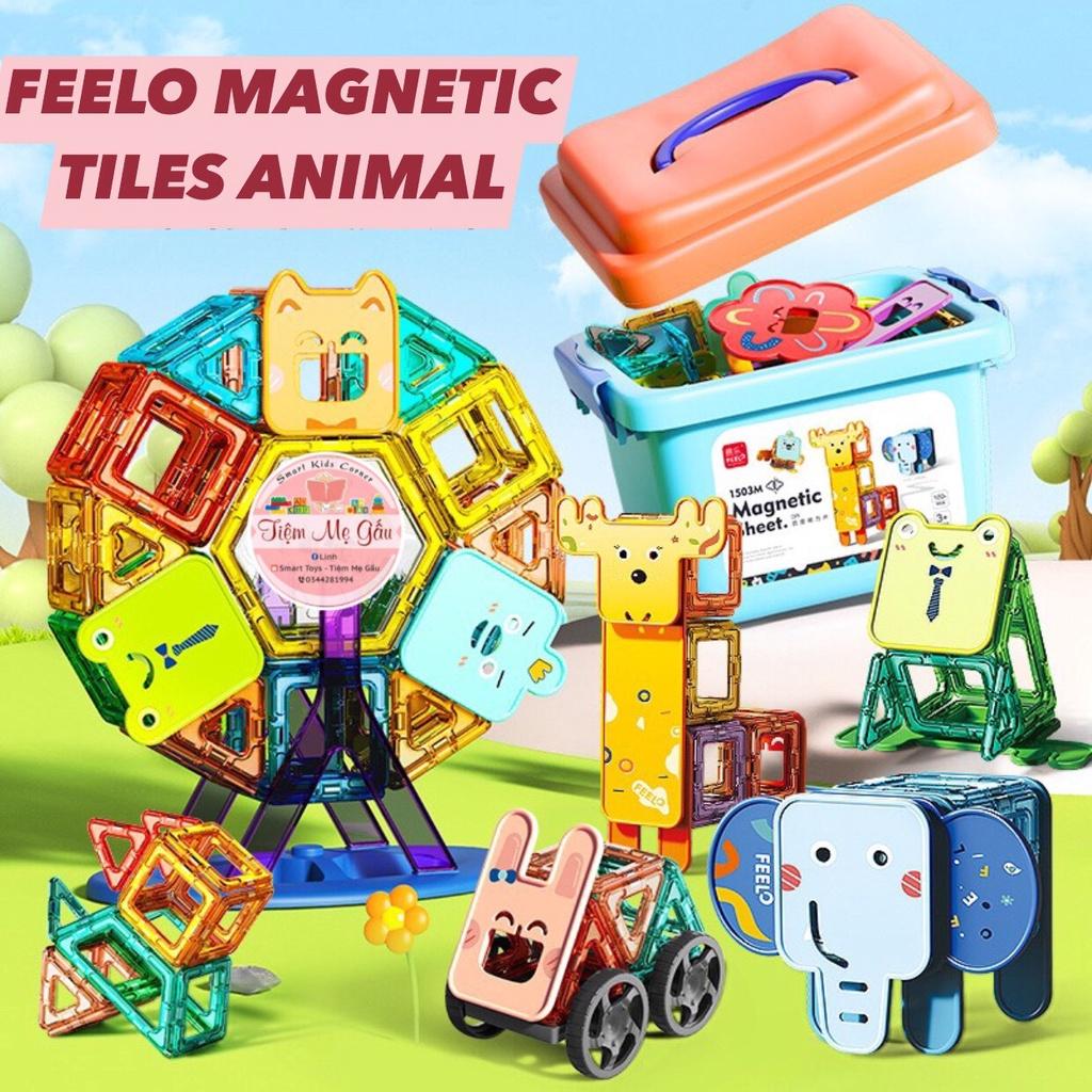 ANIMAL MAGNETIC TILES BLOCK BUILDING BỘ XẾP HÌNH NAM CHÂM THÔNG MINH CAO CẤP ĐỘNG VẬT PHIÊN BẢN MỚI NHẤT