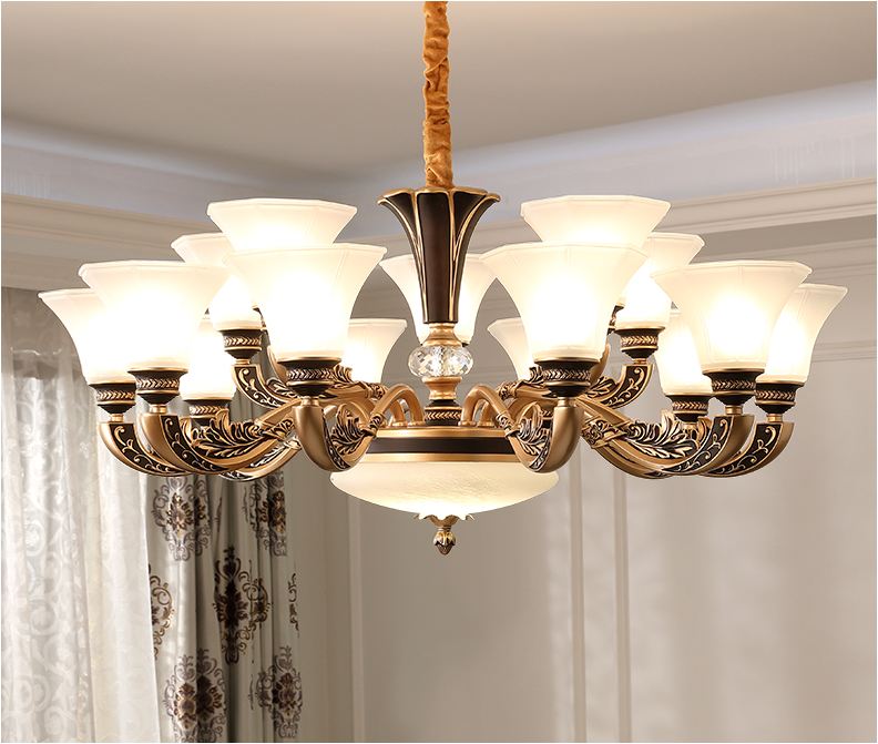 Đèn trần SET phong cách Châu Âu tăng thêm sự sang trọng cho không gian