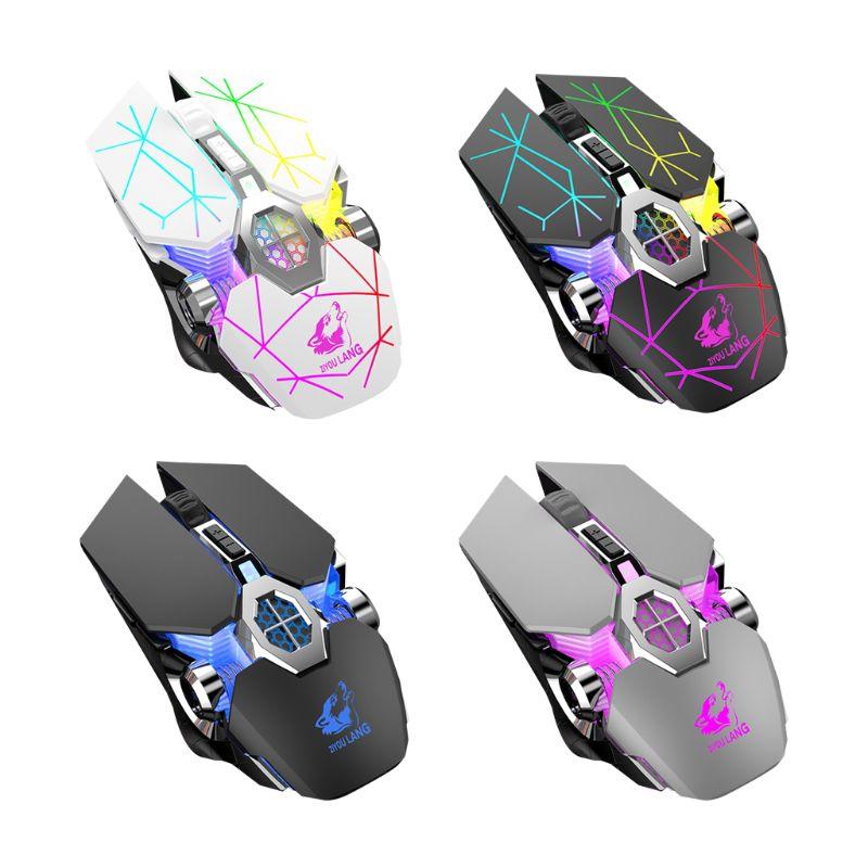X13 Sạc Không Dây Chuột Chơi Game Tắt Tiếng Dạ Quang Hay Cơ Học Chuột Chơi Game Bộ