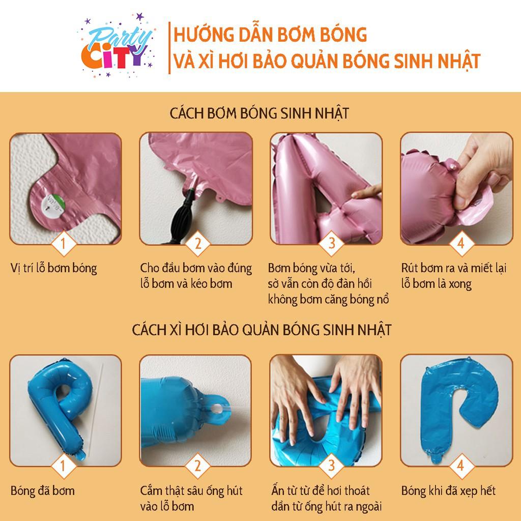 Set trang trí sinh nhật trái tim cho bé trai / bé gái/ người lớn đủ phụ kiện y hình