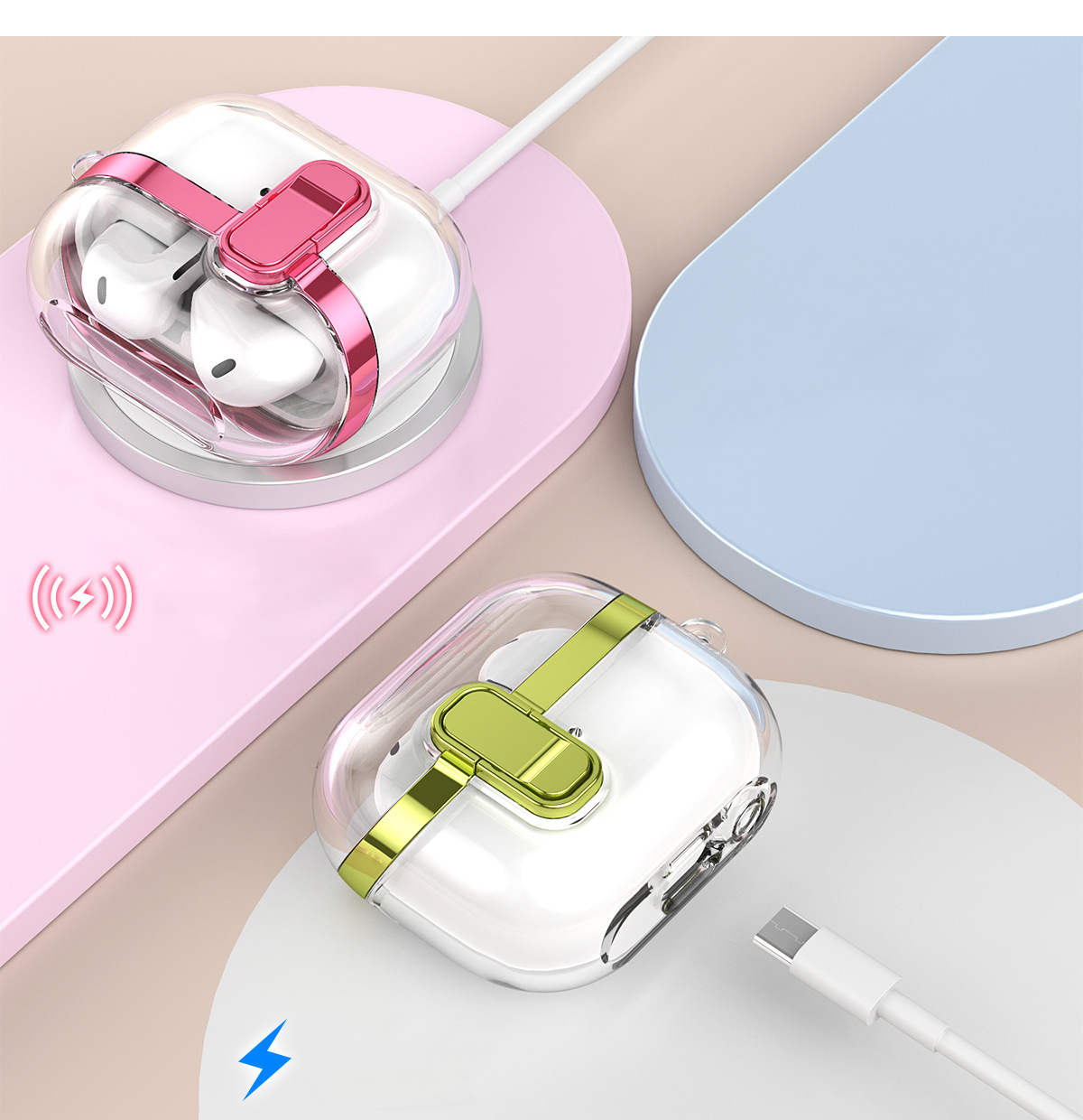 Bao Case Ốp Viền Mạ Có Khóa Chống Thất Lạc Rơi Tai Nghe cho Samsung Galaxy Buds 3 / Buds 3 Pro - Hàng Chính Hãng
