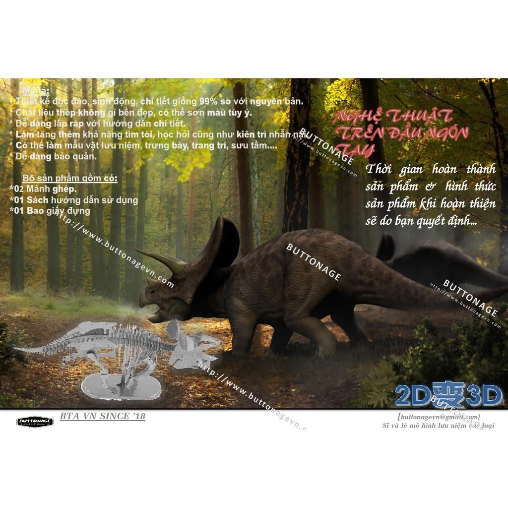 Mô Hình Lắp Ráp 3d Hóa Thạch Khủng Long 3 Sừng Triceratops