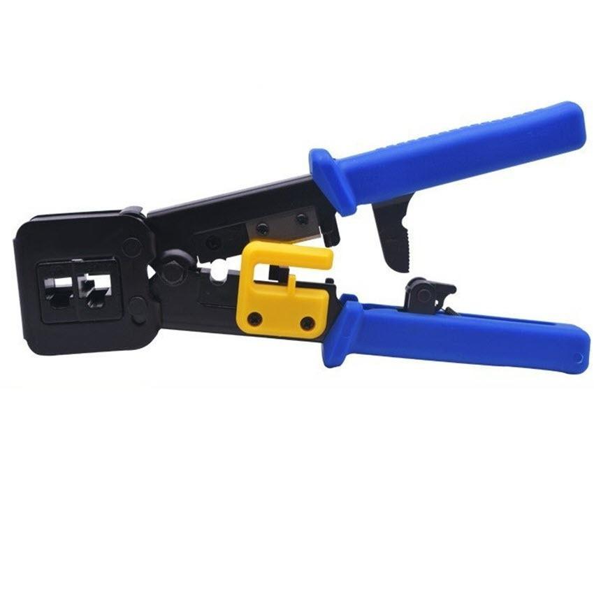 Kìm bấm hạt mạng xuyên thấu - Tặng kèm 10 hạt RJ45 xuyên thấu