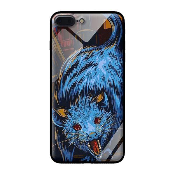Ốp lưng kính cường lực cho iPhone 7 Plus Chuột Xanh - Hàng chính hãng