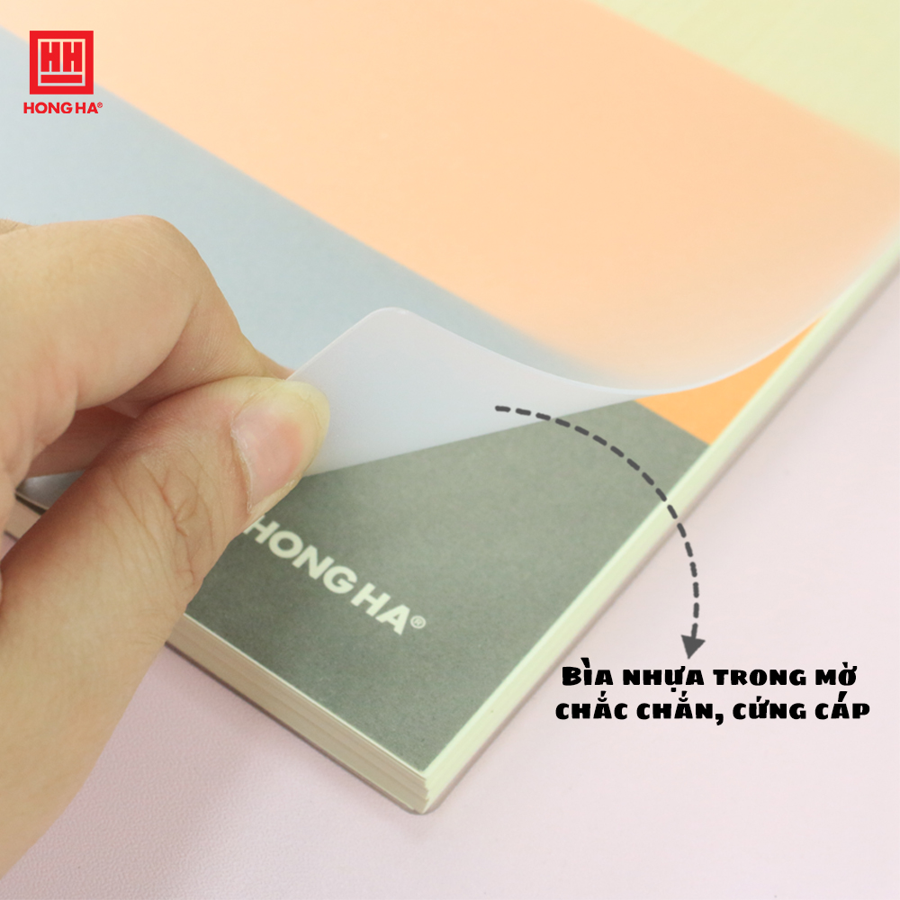 Sổ lò xo A5 Hồng Hà, sổ còng nhựa Basic 160 trang định lượng 80gsm - 3006