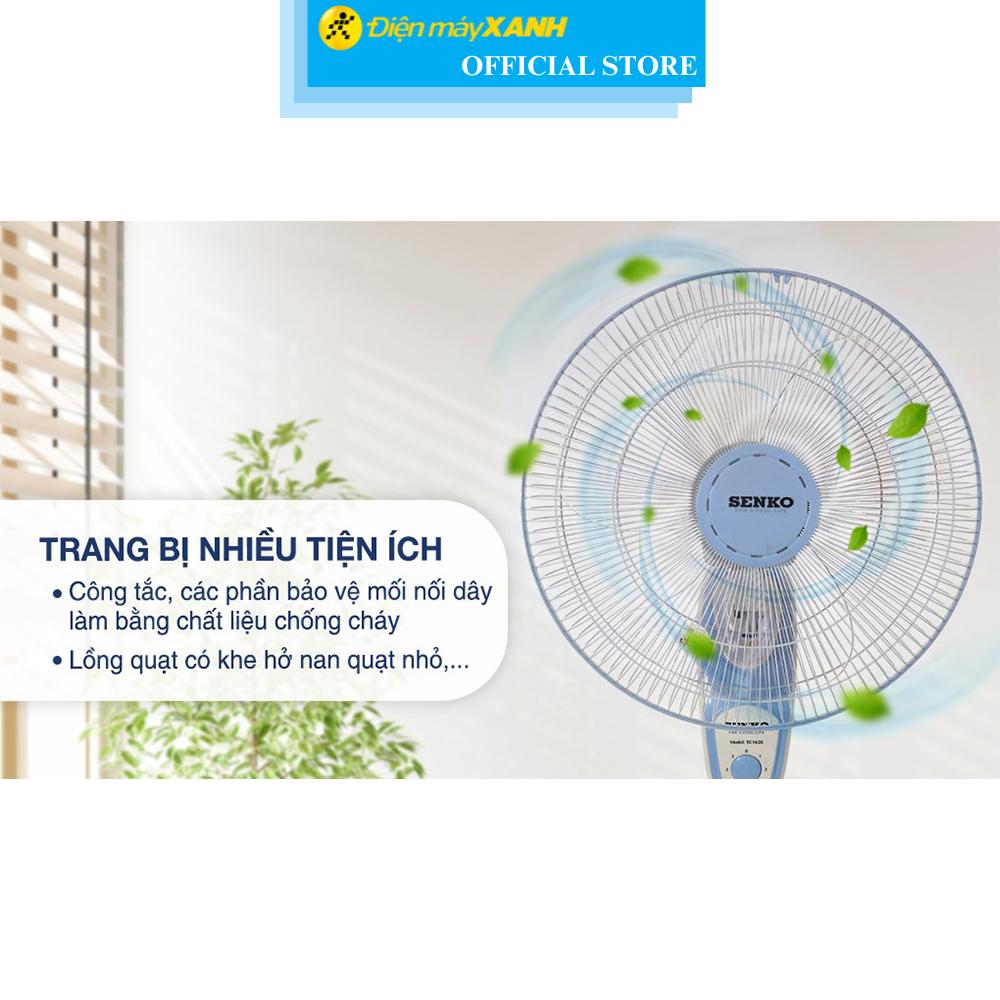 Quạt treo tường Senko 3 cánh TC1626 47W - Hàng Chính Hãng