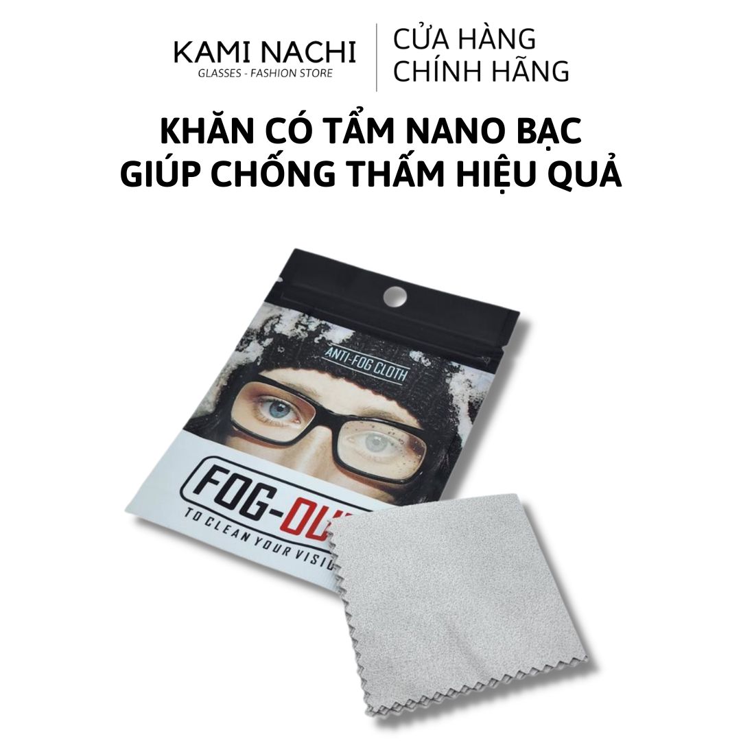 Khăn nano lau kính chính hãng loại 1 KAMI NACHI - Chống bám hơi nước, chống mờ sương cho kính