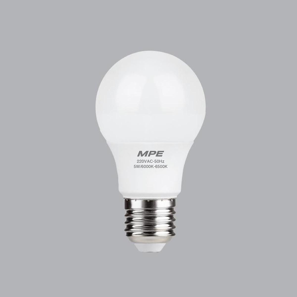 Bóng đèn LED tròn Bulb 5w - Thương Hiệu MPE - Vàng