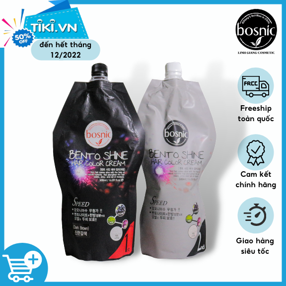 Kem Nhuộm Phủ Bạc Bento Shine BOSNIC 500ML