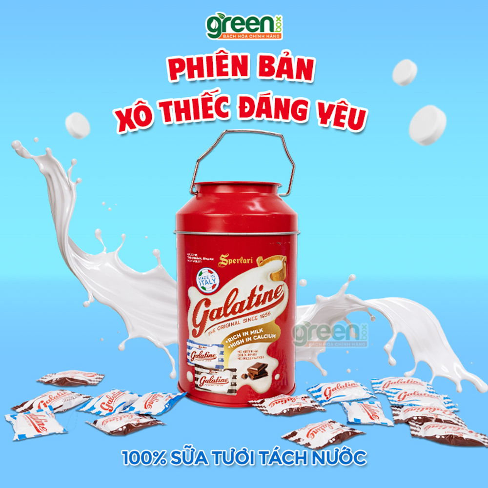 Xô kẹo sữa và sô cô la Galatine 200G