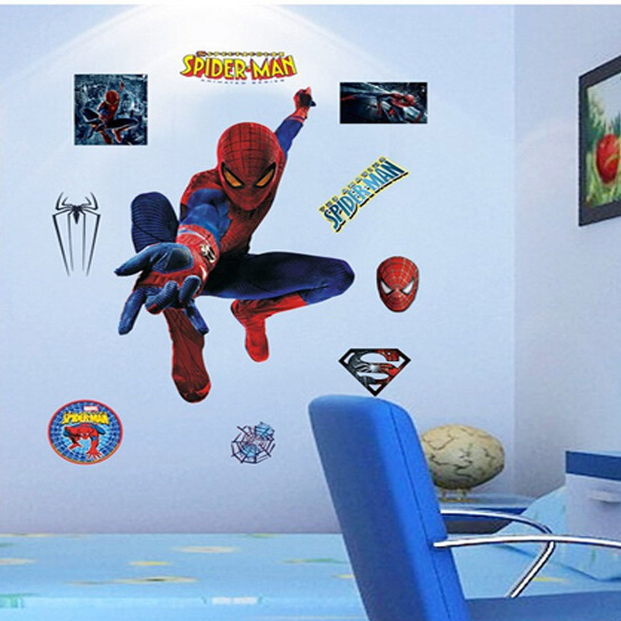 Decal dán tường cho bé siêu anh hùng người nhện