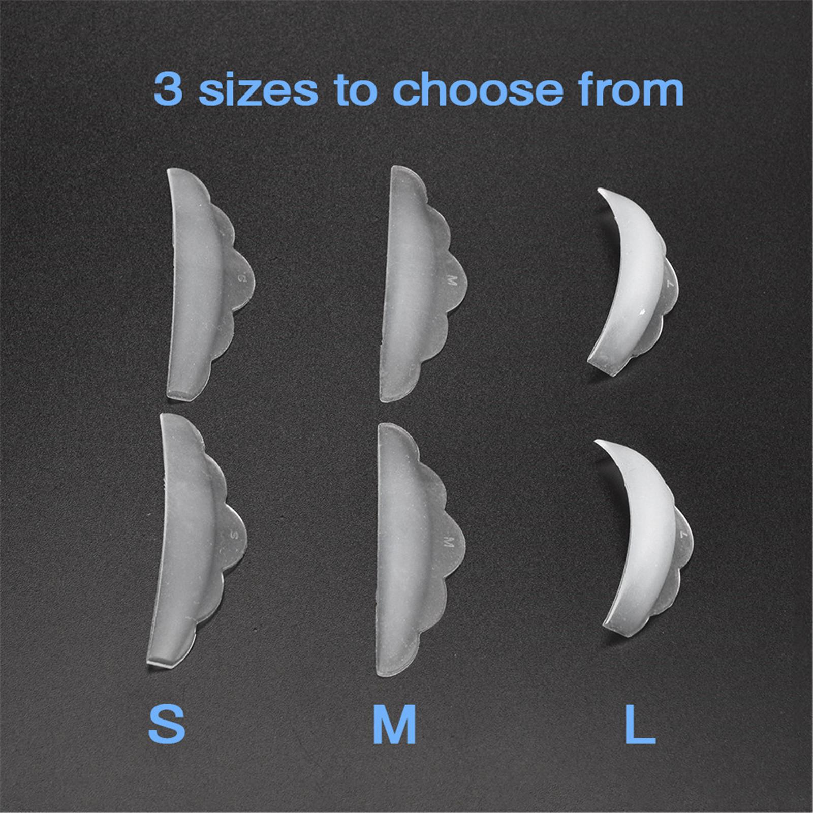 3 cặp miếng dán silicon hỗ trợ nối mi, hình chữ Y