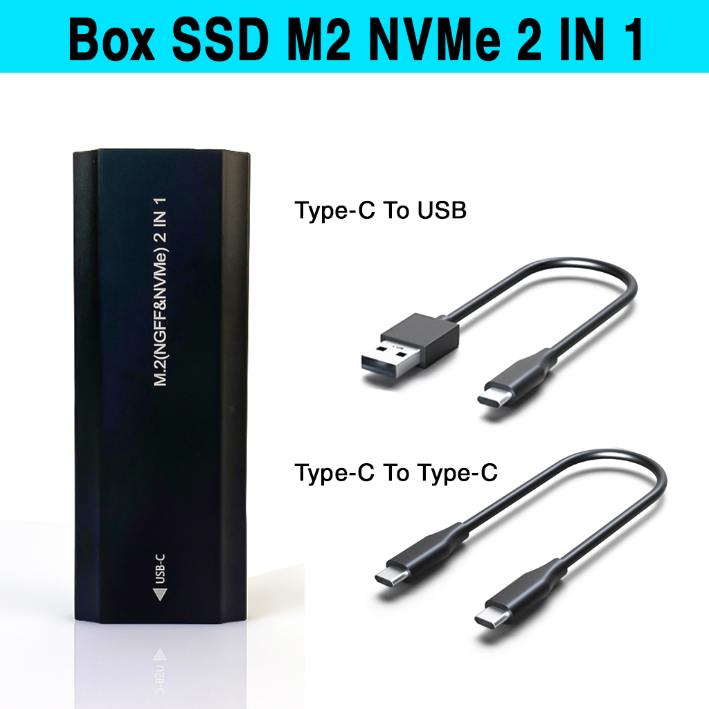 Vinetteam Hộp Ổ Cứng USB 3.1 Type-C SSD Hợp kim Nhôm M.2 NVME / NGFF Tốc Độ Đọc 10gbps - Hàng Chính Hãng