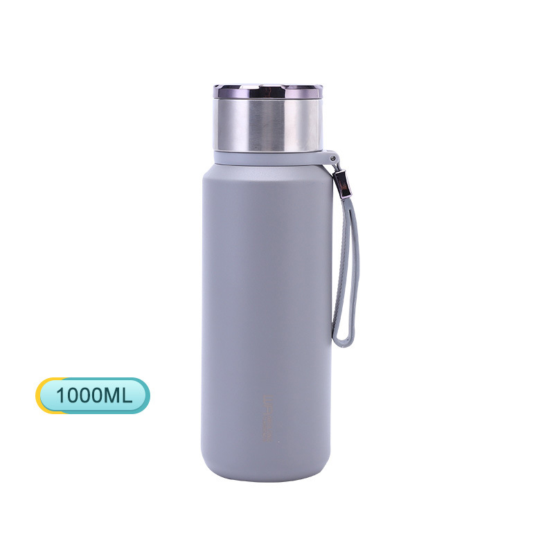 Bình giữ nhiệt inox 304 có lõi lọc pha trà  giữ nhiệt 24h - 48h - YOGA QG ,  dây xách tiện lợi , bình nước giữ nhiệt cute nắp titan , dung tích 650ml- 800ml - 1000ml - 1300ml - 1500ml - Hàng chính hãng