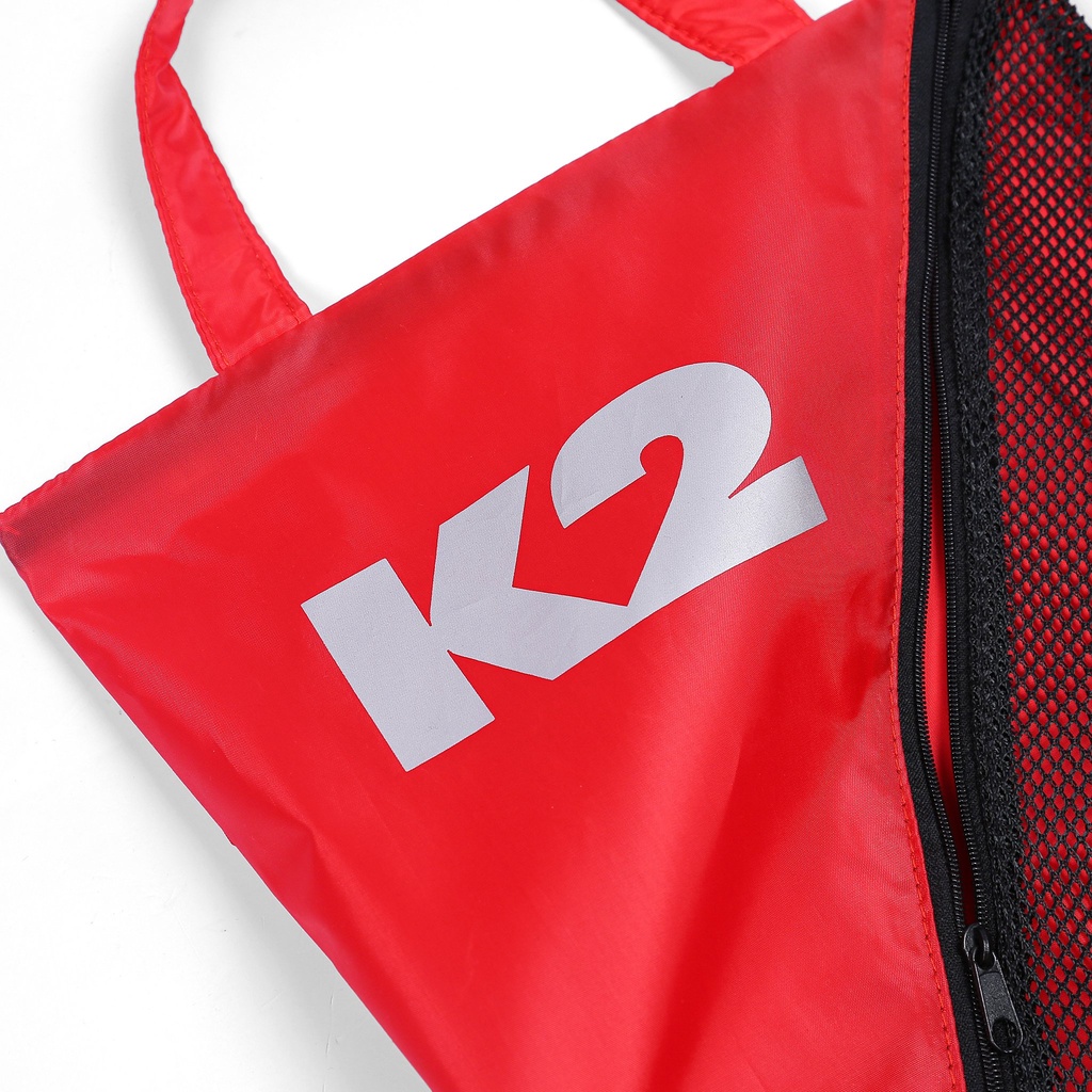 Set 2 Túi đựng giày thể thao K2 Korea - Túi để giày du lịch đá bóng đi gym màu đỏ đen Kích thước túi GiaThanh 38x28 cm