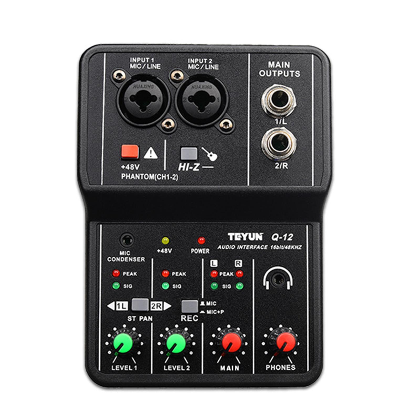 Sound Card Audio Mixer Sound Board Console for Music Recording Party Streaming Live Sound