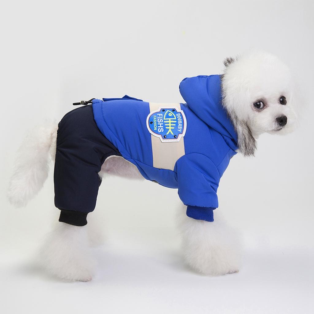 Dog Puppy Pet Hooded Down Jacket Coat Clothes Costume Winter Jumpsuit