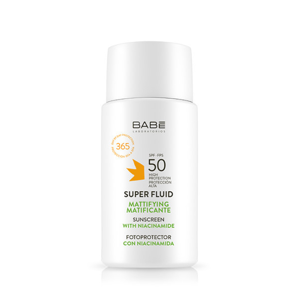 Kem chống nắng BABE Super Fluid Mattifying sunscreen SPF50 phổ rộng, kiểm soát dầu 50ml