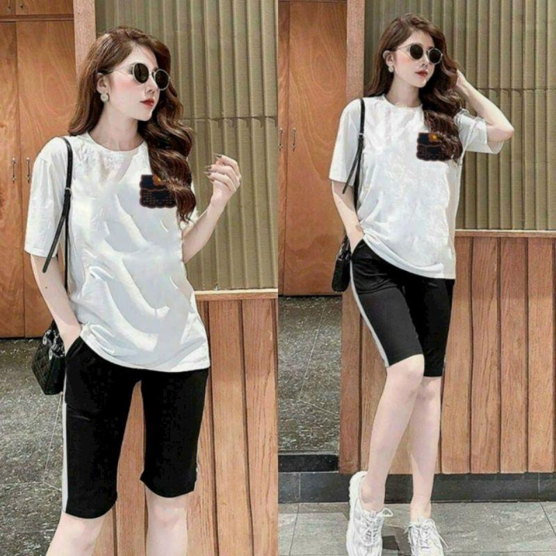 Sét đồ bộ lửng nữ quần ngố áo form rộng thêu hoa siêu xinh, đô bộ đi chơi mặc ơ nhà mẫu mới đẹp có bigsize