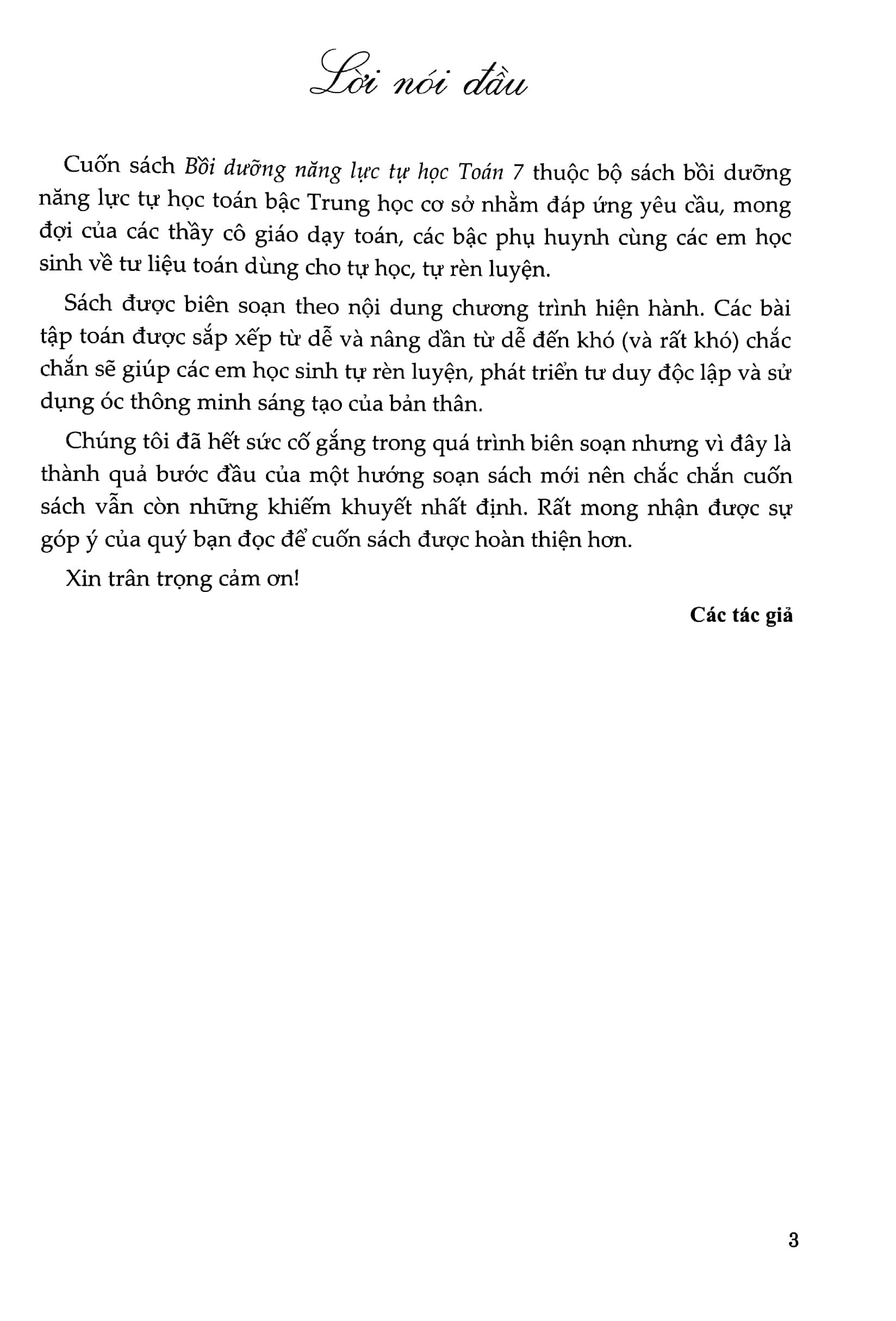 Bồi Dưỡng Năng Lực Tự Học Toán 7